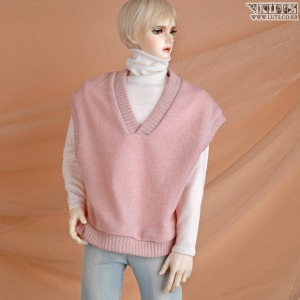 GSDF Overfit Knit Vest Pink